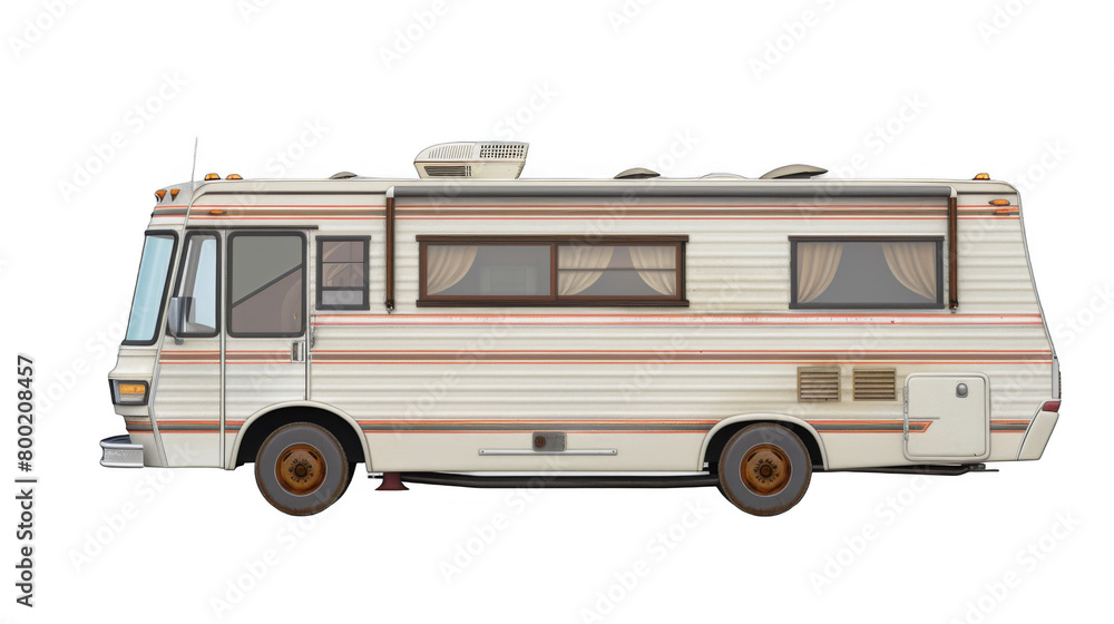 RV road trip isolated on transparent background