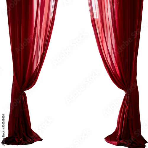 Red Velvet Theater Curtain on Stage