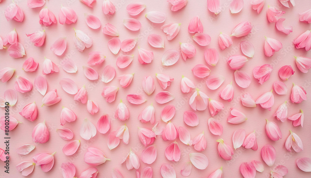 Seamless pattern of pink flower petals on a soft pink background Seamless pattern of pink flower petals on a soft pink background