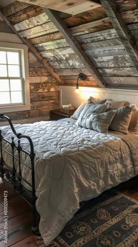 Rustic farmhouse bedroom quilted bedding