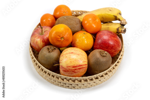 Assortment of fruits in a basket