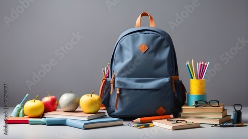School Backpack with Back-to-School Accessories photo