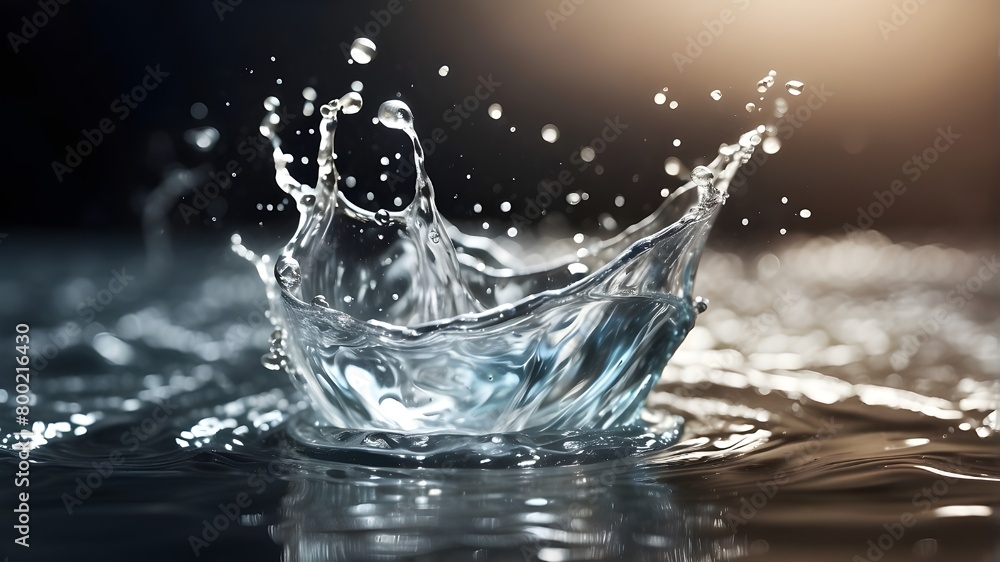 Transparency of Purity Water Splashing