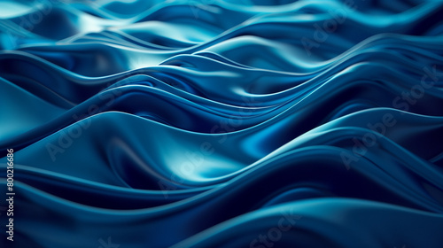Abstract wallpaper created from Blue 3D Undulating lines. Colorful 3D Render 
