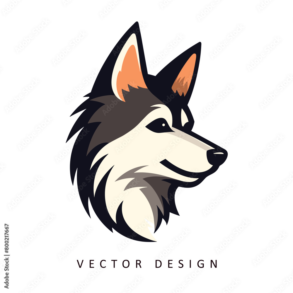 Naklejka premium dog minimalist simple vector design isolated illustration