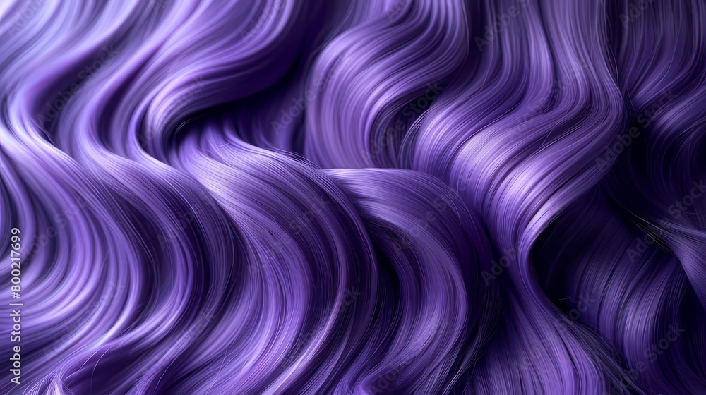Fototapeta premium Purple wavy hair texture. Abstract background and texture for design.