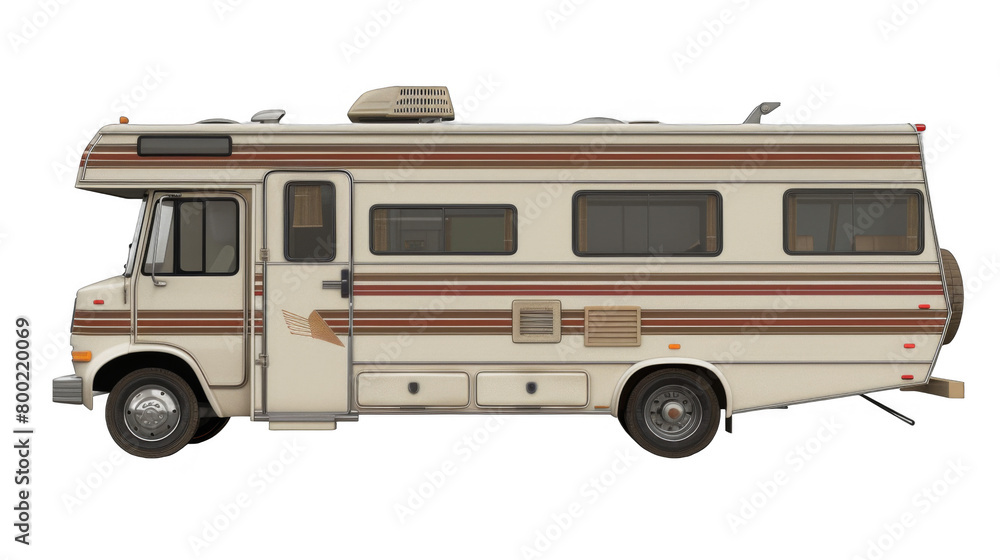 RV family trip isolated on transparent background RV family trip isolated on transparent background