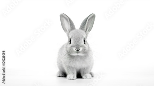 Rabbit's animal outline isolated on a white background © drizzlingstarsstudio
