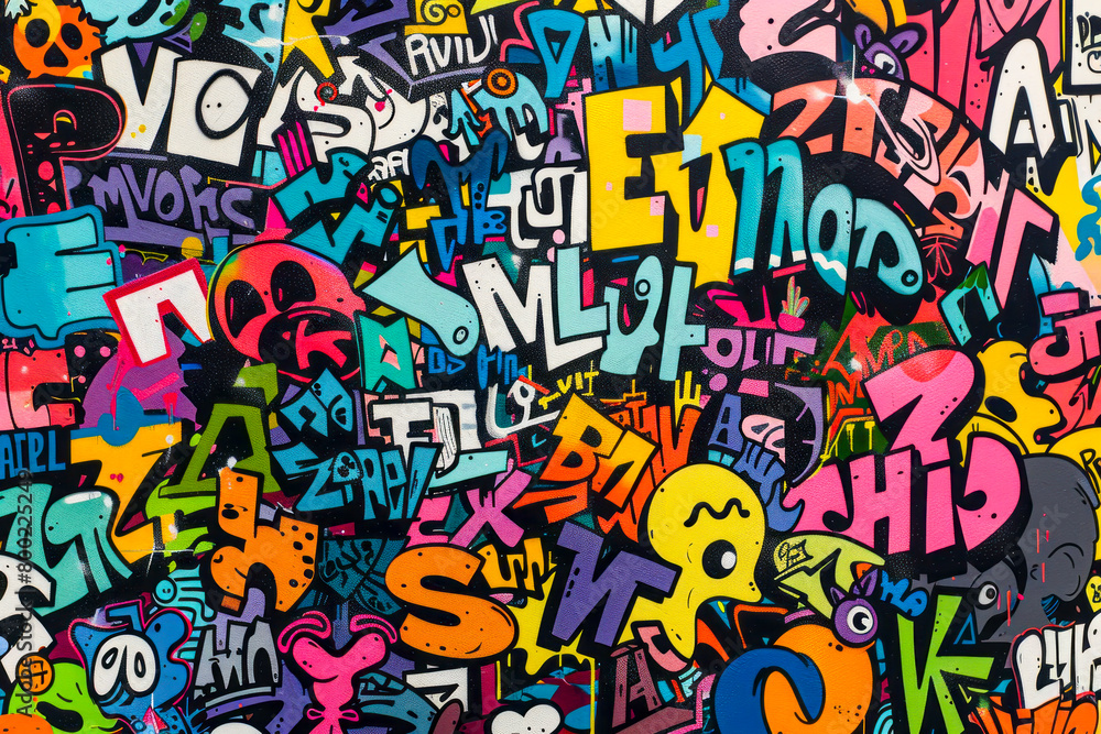 Vibrant Urban Graffiti Art Patterns: Capturing the Energy and Creativity of Street Culture