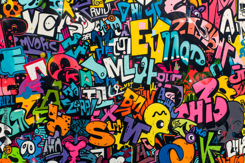 Vibrant Urban Graffiti Art Patterns  Capturing the Energy and Creativity of Street Culture