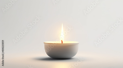 Candlelight bowl isolated on a white background