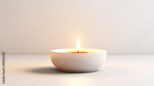 Candlelight bowl isolated on a white background