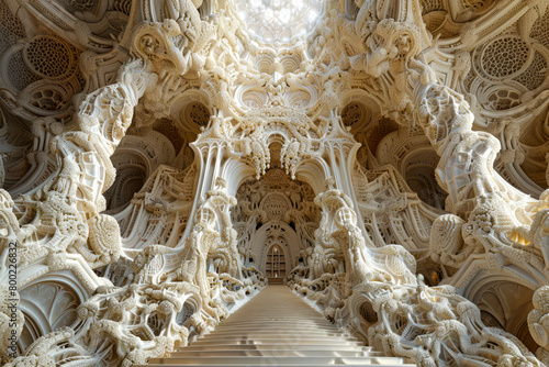 Bio-Organic Architectural Wonders: Intricate Symmetry and Detailed Messiness in Stunning Imagery photo