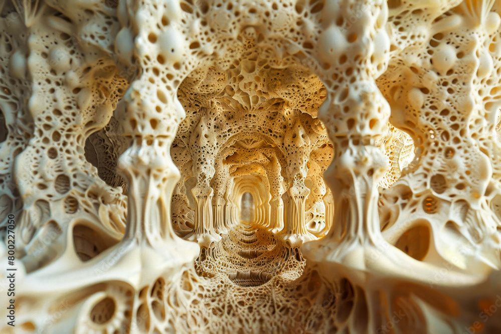 Obraz premium Bio-Architecture: Intricate Symmetry and Complex Messiness in Detailed Designs