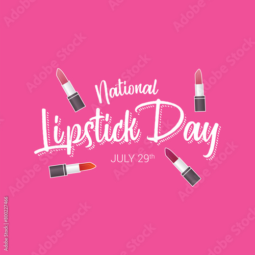 National lipstick day vector illustration. National lipstick day themes design concept with flat style vector illustration. Suitable for greeting card, poster and banner.