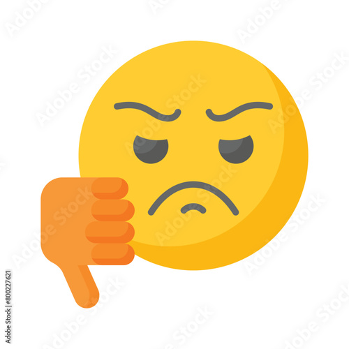 Carefully crafted amazing icon of dislike emoji, unique and creative vector