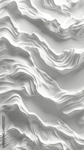 White background 3 d with elements of waves in a fantastic abstract design, the texture of the lines in a modern style for wallpaper, Light gray template for wedding ceremony or business presentation
