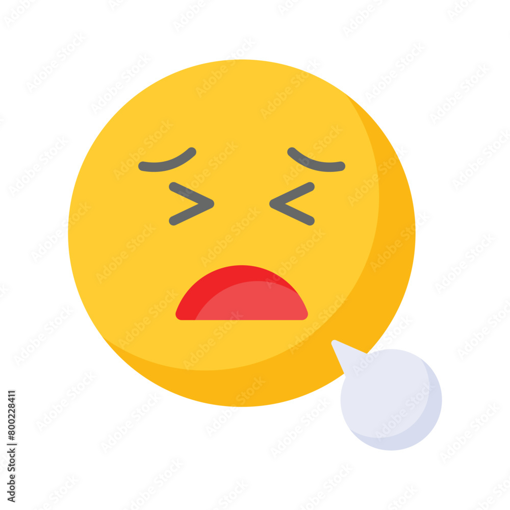 Unique and premium vector of tired emoji, editable icon Unique and premium vector of tired emoji, editable icon