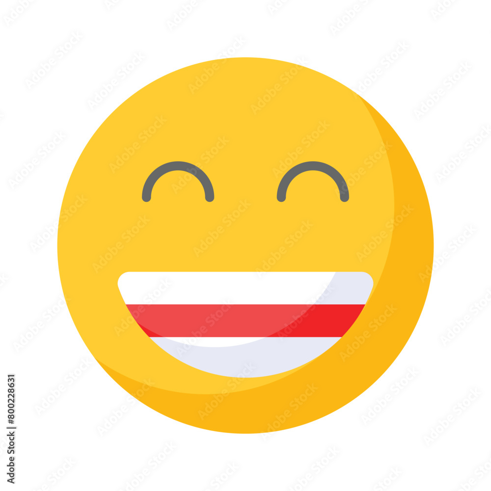 Enthusiastic emoji icon, happy face vector design Enthusiastic emoji icon, happy face vector design