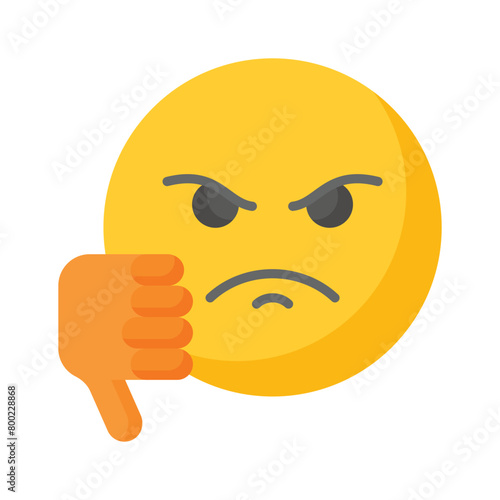 Disgusted emoji vector design, customizable unique vector