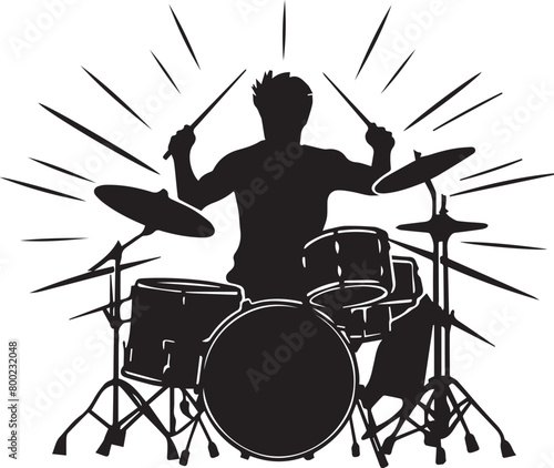 Man Drummer Silhouette
