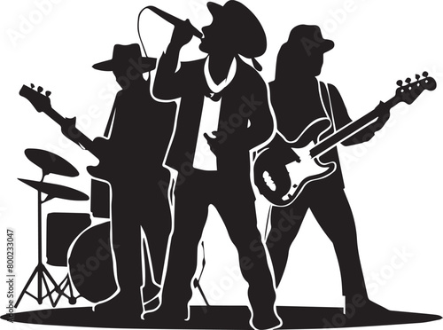 Reggae Music Group Silhouette