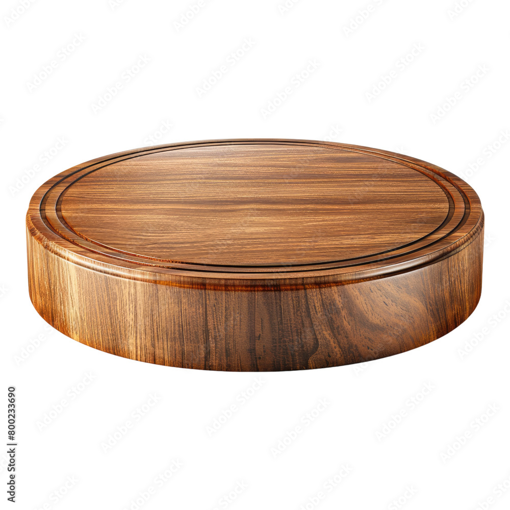 Round wooden podium isolated on transparent background Round wooden podium isolated on transparent background