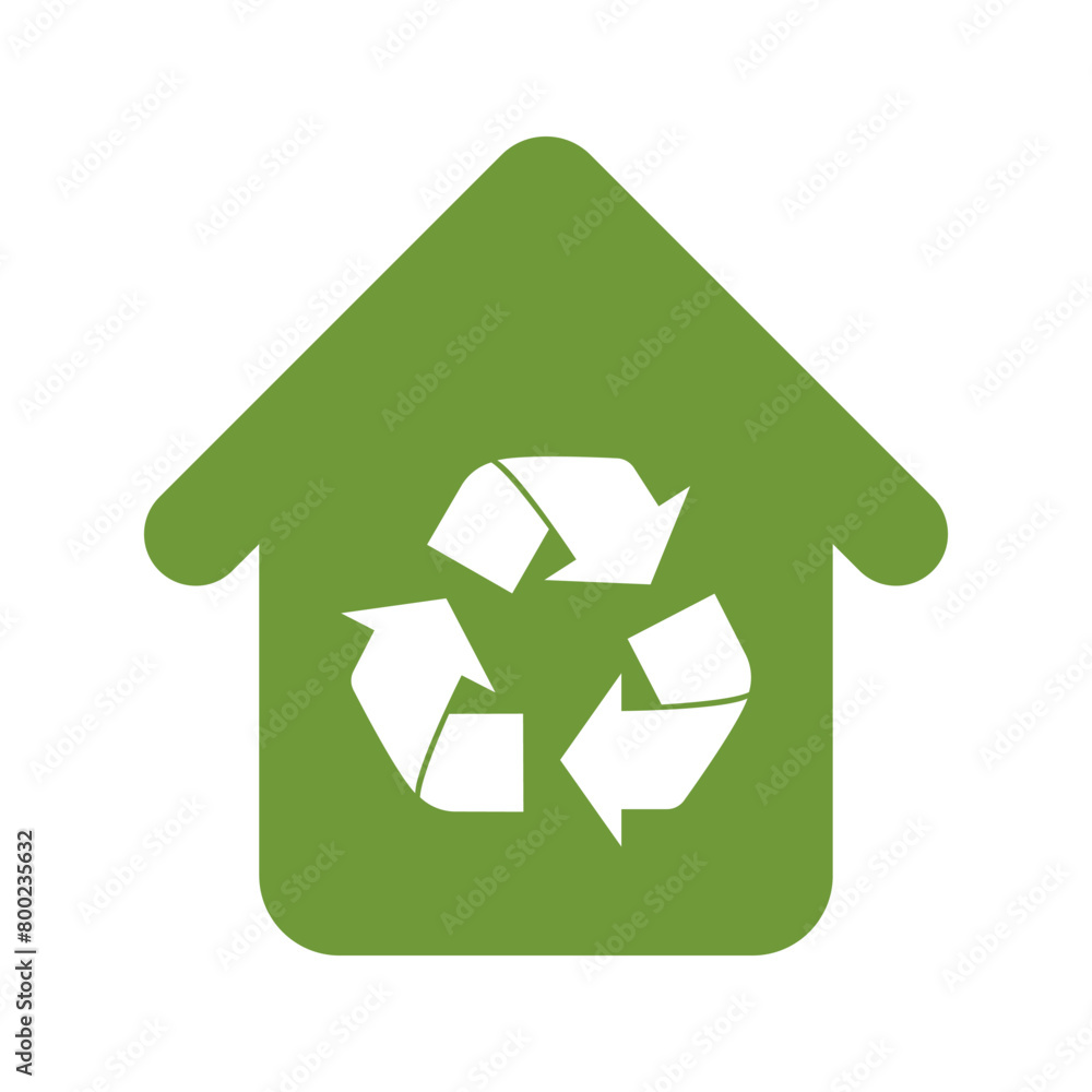 Obraz premium eco house icon on white background