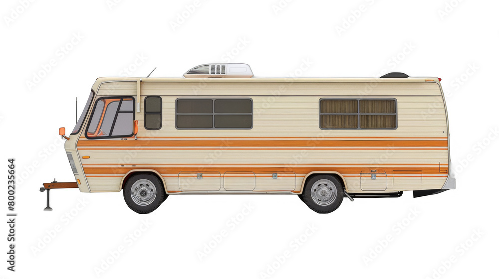 RV road trip isolated on transparent background RV road trip isolated on transparent background
