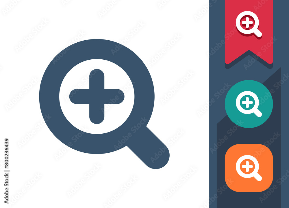 Fototapeta premium Magnifying Glass Icon. Magnifier, Zoom In