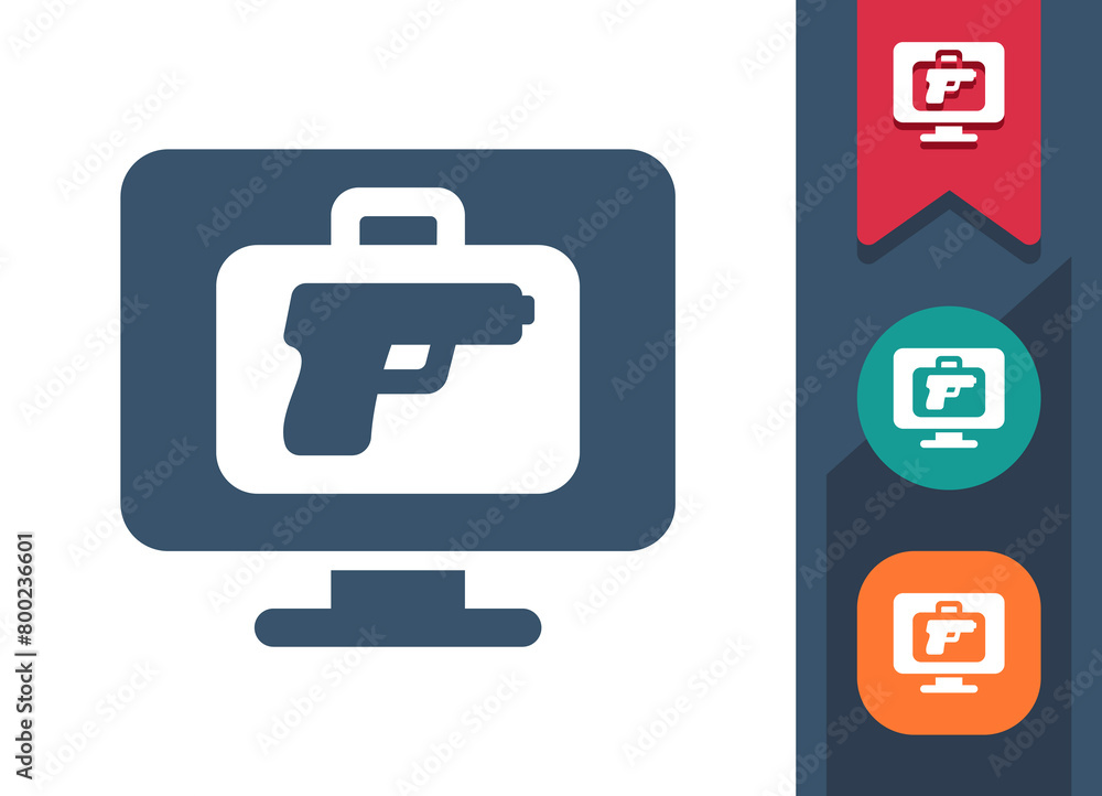 Airport Security Icon. X-Ray, Luggage, Baggage, Checkpoint, Gun, Weapon, Scan, Scanning Airport Security Icon. X-Ray, Luggage, Baggage, Checkpoint, Gun, Weapon, Scan, Scanning