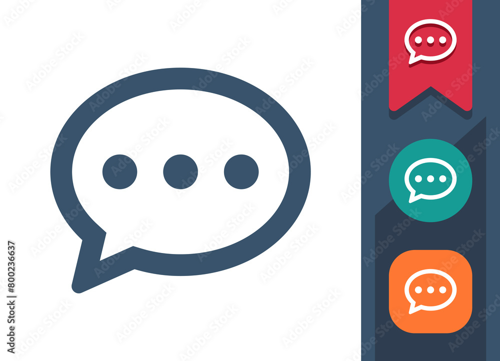 Chat Bubble Icon. Speech Bubble, Comment, Message Chat Bubble Icon. Speech Bubble, Comment, Message