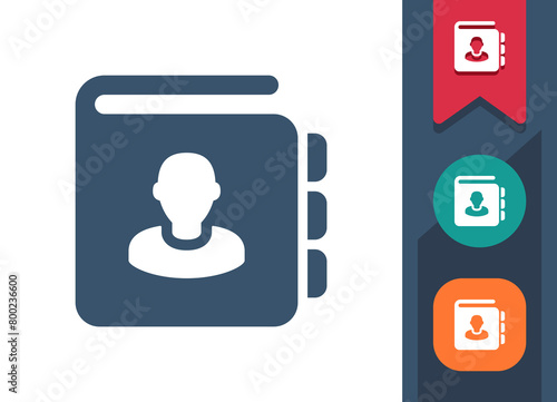 Address Book Icon. Phonebook, Phone Book, Contact List, Contacts
