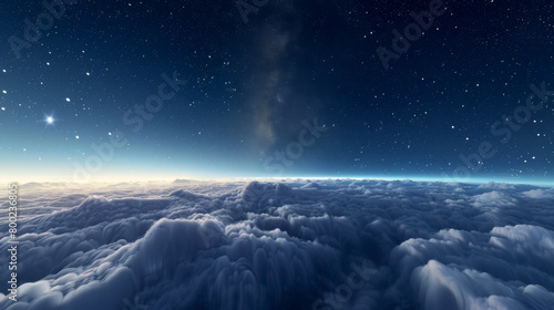 Wallpaper Mural Night sky with stars and milkyway above the cloud. Torontodigital.ca