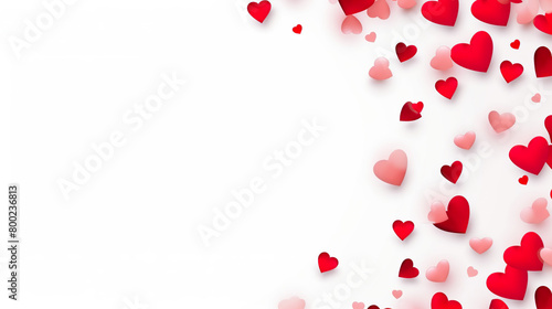 Adorable isolated hearts on a white background for Valentine s Day