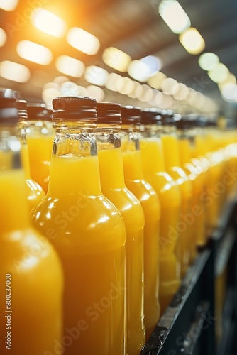 Modern factory s efficient bottled juice production line for optimal manufacturing
