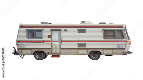 Vintage RV isolated on transparent background