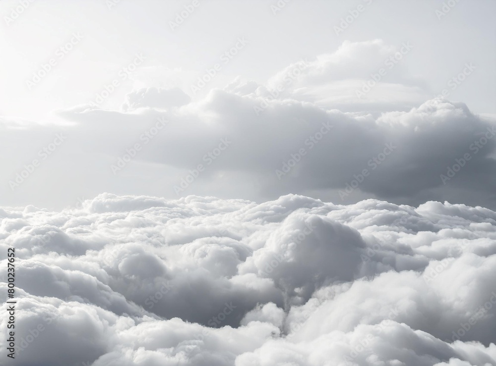 Fototapeta premium Silver shiny clouds background 3d rendering