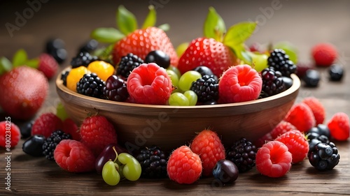 Berries and fresh fruits collectively