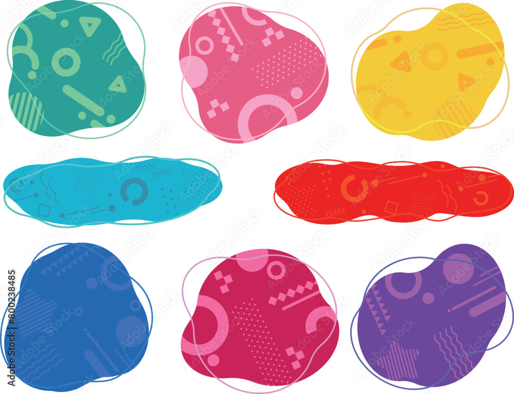 メンフィス柄キュートフレームセット