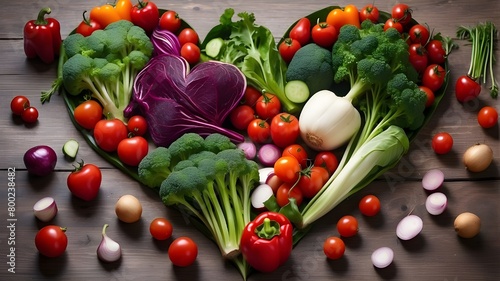 Veggies Fresh in a Heart Shape