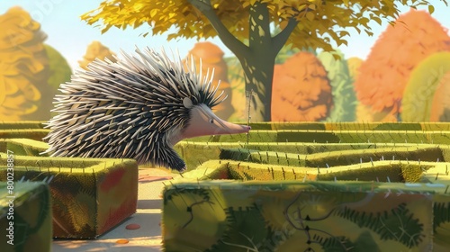hedgehog in the garden photo