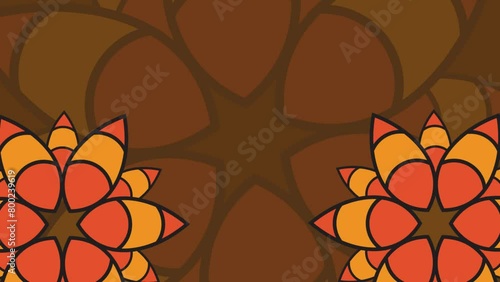 Floral mandala Frame Animation Background. Mandala Frame element (ID: 800239619)