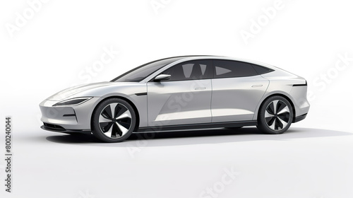 Isolated electric vehicle on a white background © drizzlingstarsstudio