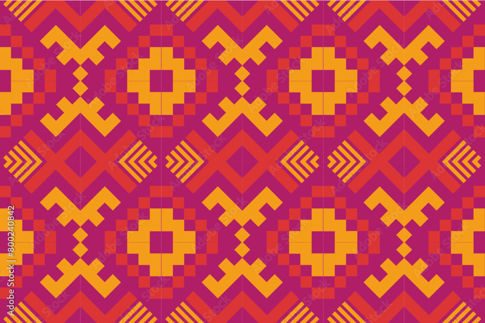 Traditional ethnic,geometric ethnic fabric pattern for textiles,rugs, wallpaper,clothing,sarong,batik,wrap,embroidery,print, background,cover,vector illustration