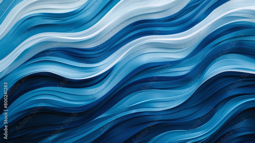 Artistic abstract image with layered wavy patterns in various shades of blue, illustrating fluidity, motion, and modern design elements. Artistic abstract image with layered wavy patterns in various shades of blue, illustrating fluidity, motion, and modern design elements.