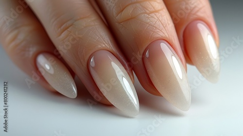 An ugly manicure on toes close-up on white background. Unkempt and dirty nails.