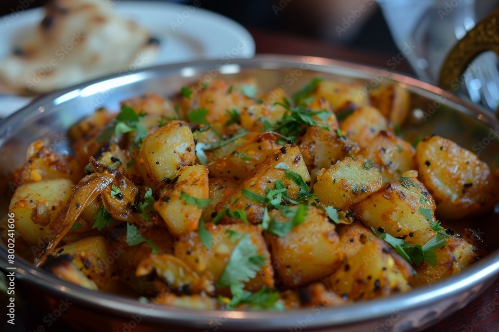 Indian vegetarian dish Aloo cumin Indian vegetarian dish Aloo cumin