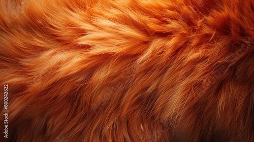 An orange animal fur background. A texture of animal fur.