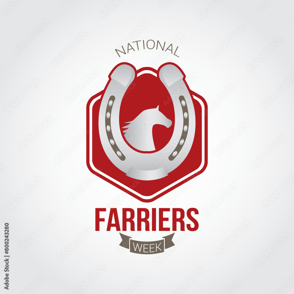 National farriers week vector illustration. National farriers week